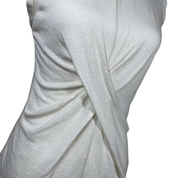 Rebecca Taylor Top Wool Twist Wrap Front Sleeveless Cream White Small - Picture 6 of 11
